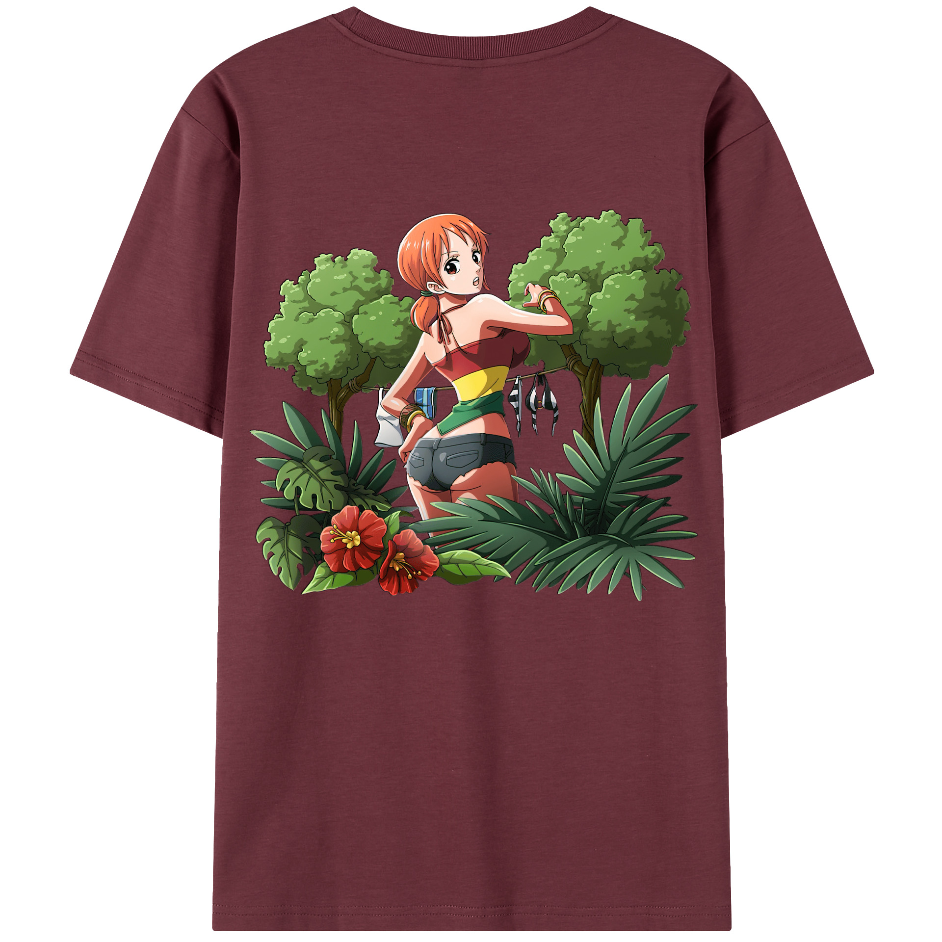 ワンピース ナミ ONE PIECE Nami 綿100％半袖Tシャツ（背面プリント）
